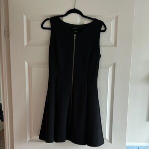 Black Sleeveless A-Line Mini Dress for Cocktail